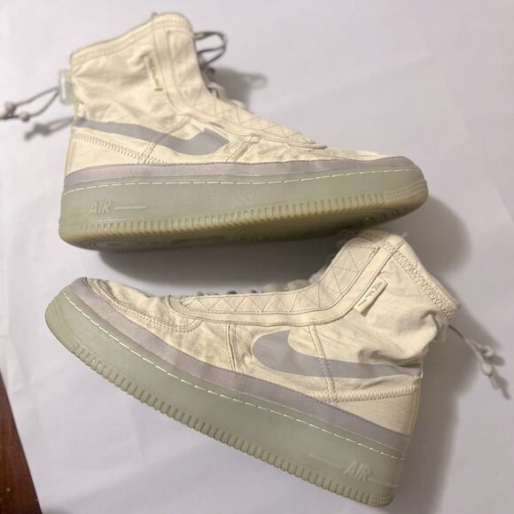 Nike Air Force One Shell Sail Desert Sand Atmosphere Grey Sneaker Boot Size 9 - Picture 7 of 14